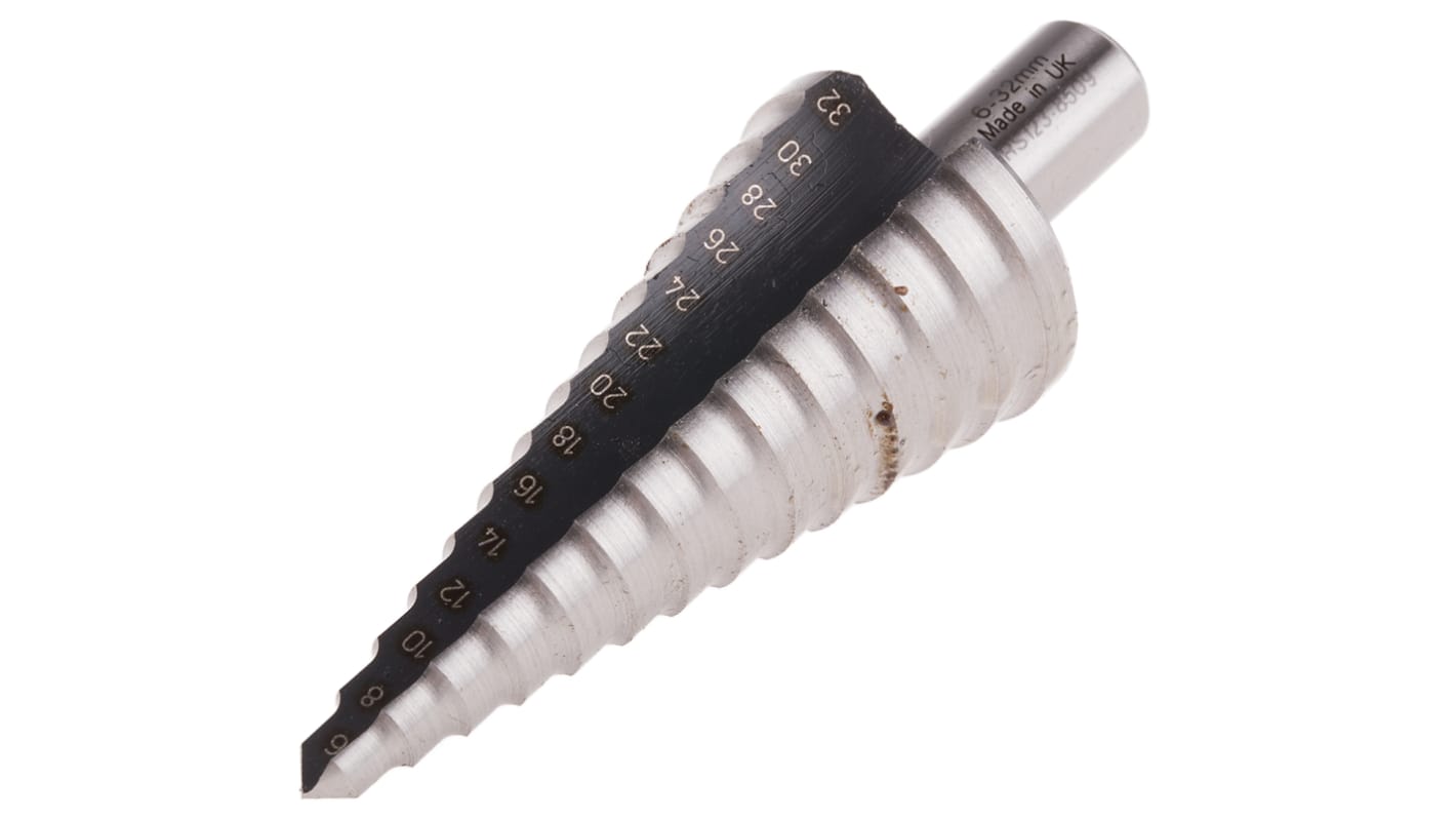 RS PRO HSS Step Drill Bit 6mm x 30mm