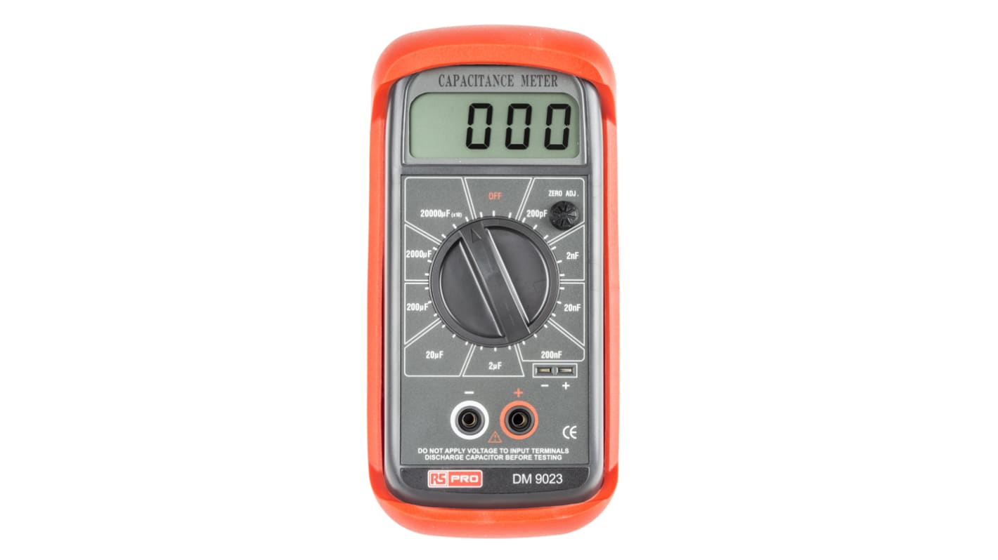 RS PRO Handheld Capacitance Meter 20mF With RS Calibration