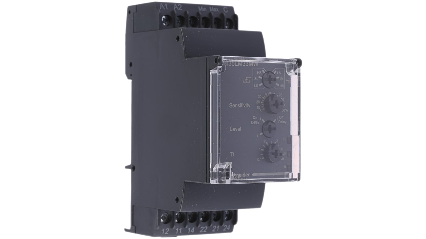 Relé de supervisión de Nivel Schneider Electric serie Harmony Control, DPDT, 1 fase, para carril DIN