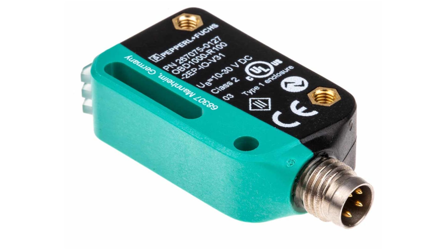 Pepperl + Fuchs Diffuse Photoelectric Sensor, Block Sensor, 2 mm → 1 m Detection Range IO-LINK