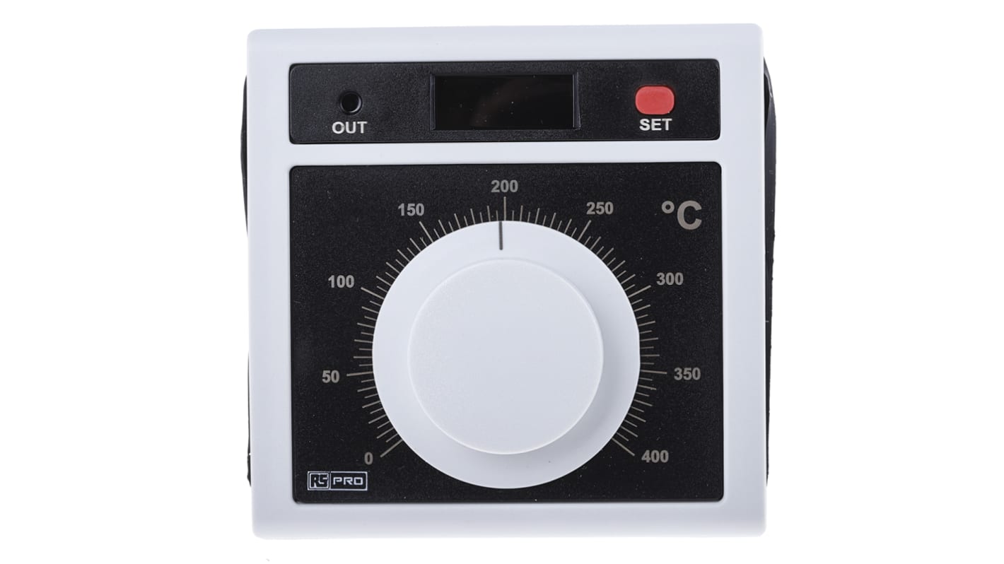 Controlador de temperatura ON/OFF RS PRO, 96 x 96mm, 230 V ac Termopar tipo J, 1 salida Relé