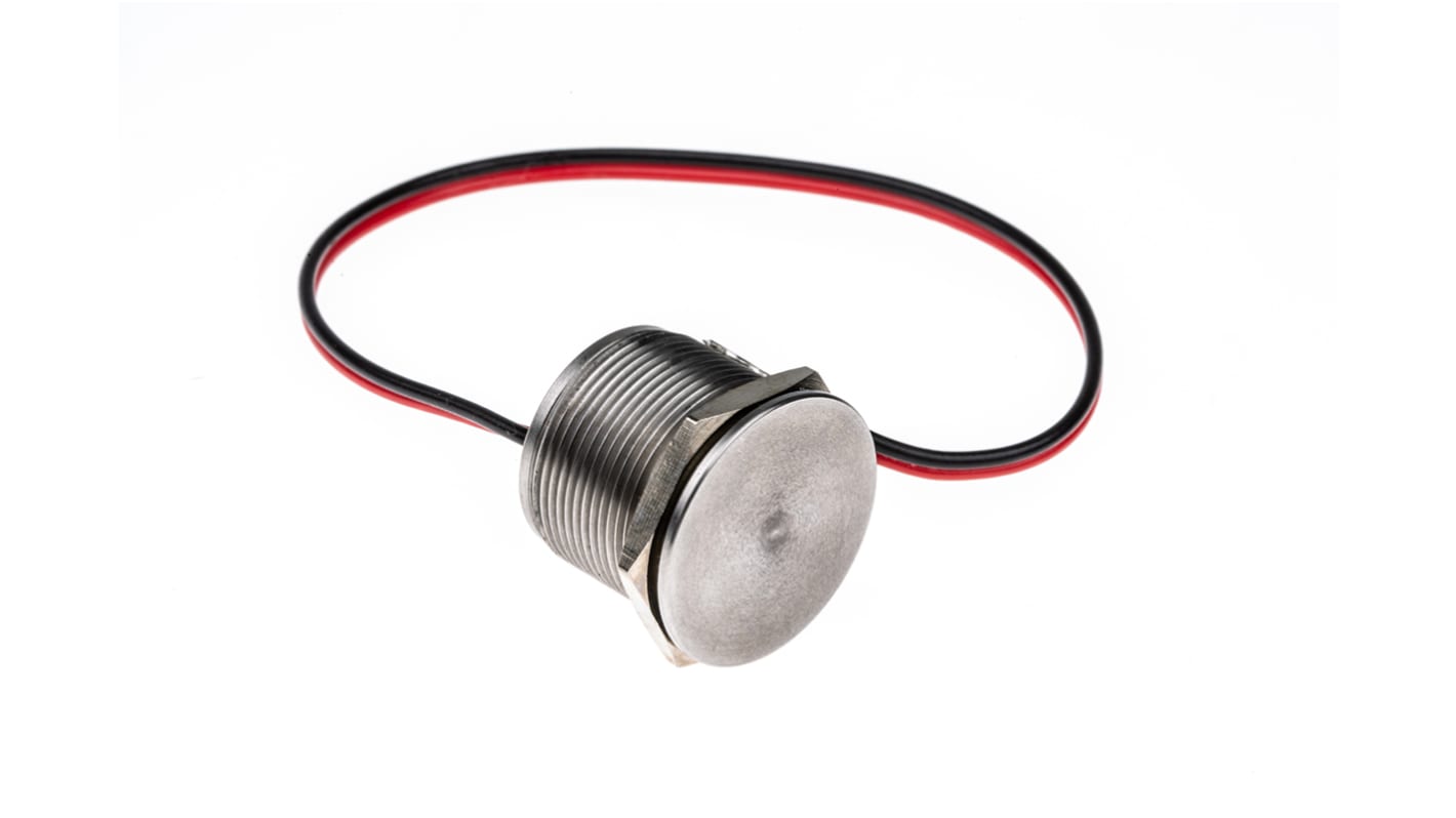 Interruptor piezo, 1 A a 24 V dc, Terminales de Wire Lead IP68, IP69K, Color Gris, -40 → +85°C