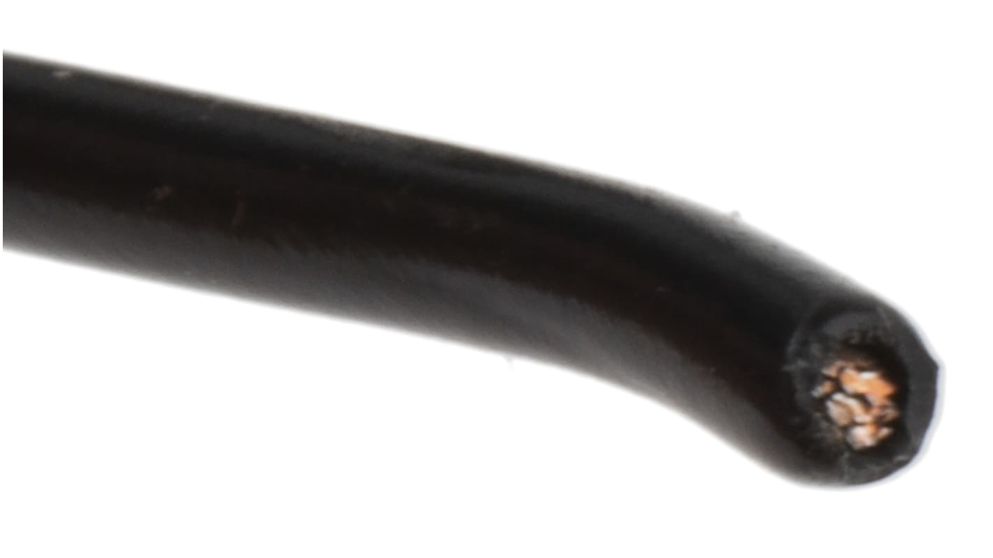 Alpha Wire Einzeladerleitung 0.81 mm², 18 AWG 305m Schwarz PVC isoliert Ø 2.01mm 16/0,25 mm Litzen UL1007