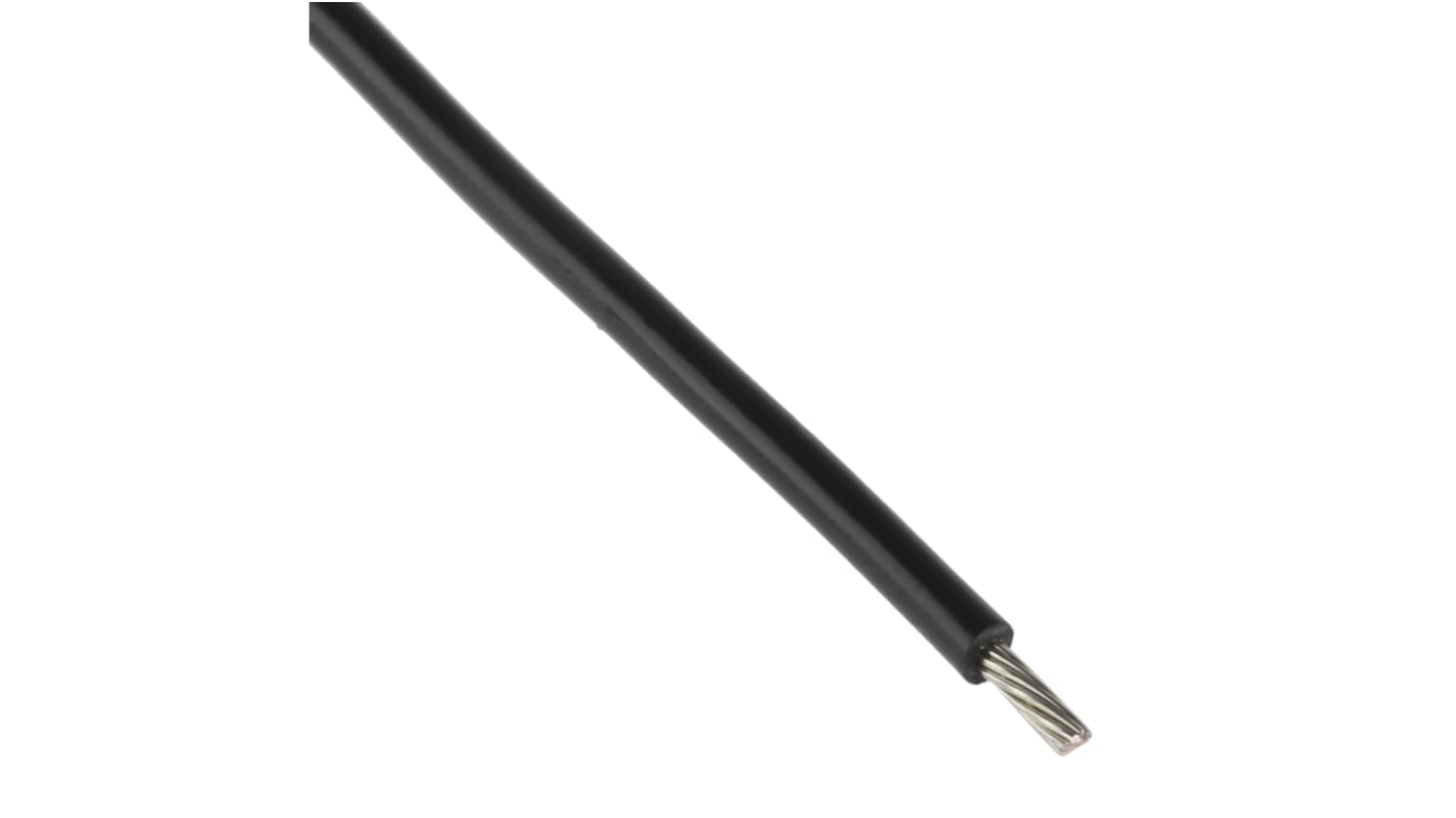 Alpha Wire Einzeladerleitung 0.51 mm², 20 AWG 305m Schwarz PVC isoliert Ø 1.75mm 10/0,25 mm Litzen UL1007