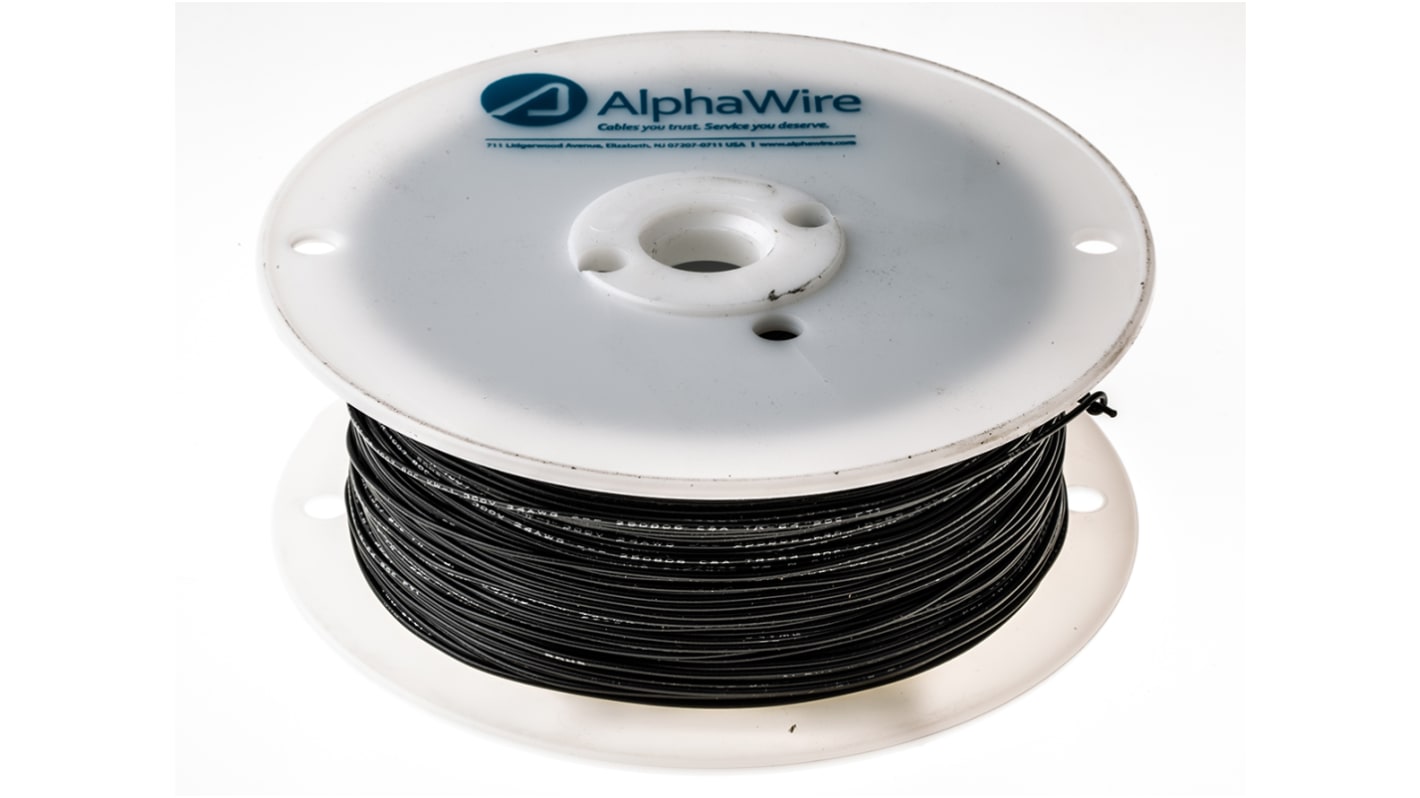 3050 BK001 Alpha Wire Hookup Wire PVC Series Black 0.23 mm² Harsh