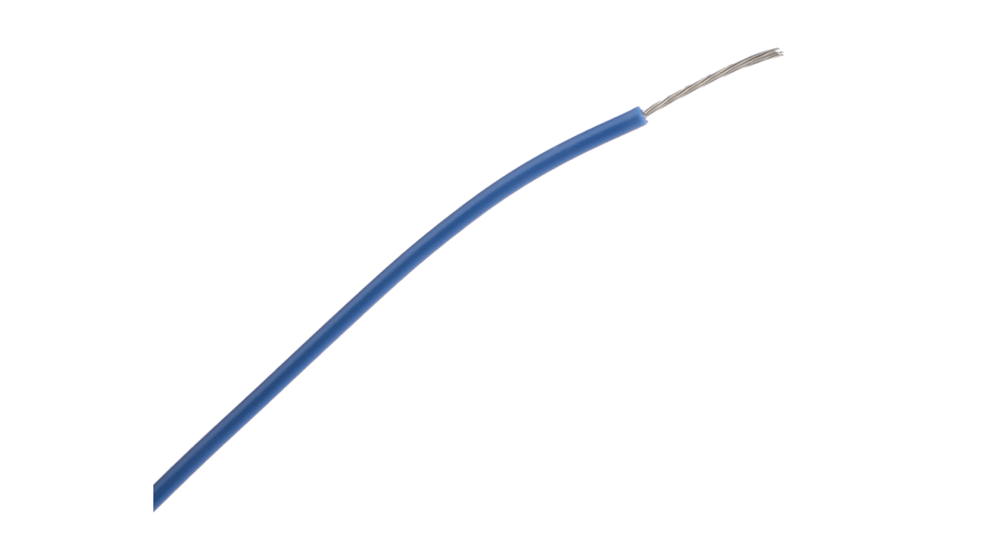 Alpha Wire Einzeladerleitung 0.23 mm², 24 AWG 305m Blau PVC isoliert Ø 1.42mm 7/0.20 mm Litzen UL1007