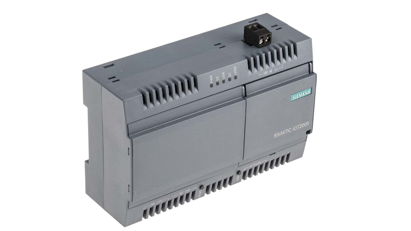 Siemens IoT2020 Intelligens átjáró, 10/100, Ethernet RJ45, Intel Quark x1000 (x86 400 MHz), 256 kB, 512 MB, 8 FLASH MB,