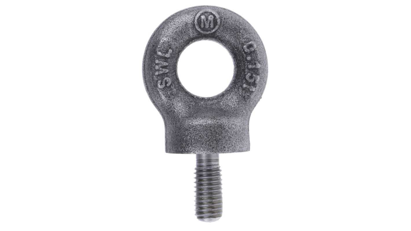 RS PRO Carbon Steel Eye Bolt, M8 Thread, 18mm Thread Length, 15mm Internal Eye Diameter, 33mm Outer Eye Diameter, 0.15t