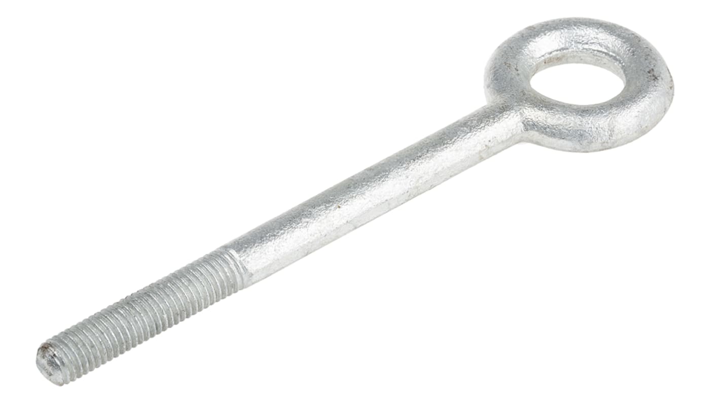 RS PRO Galvanised Metal Eye Bolt, M12 Thread, 50mm Thread Length, 24mm