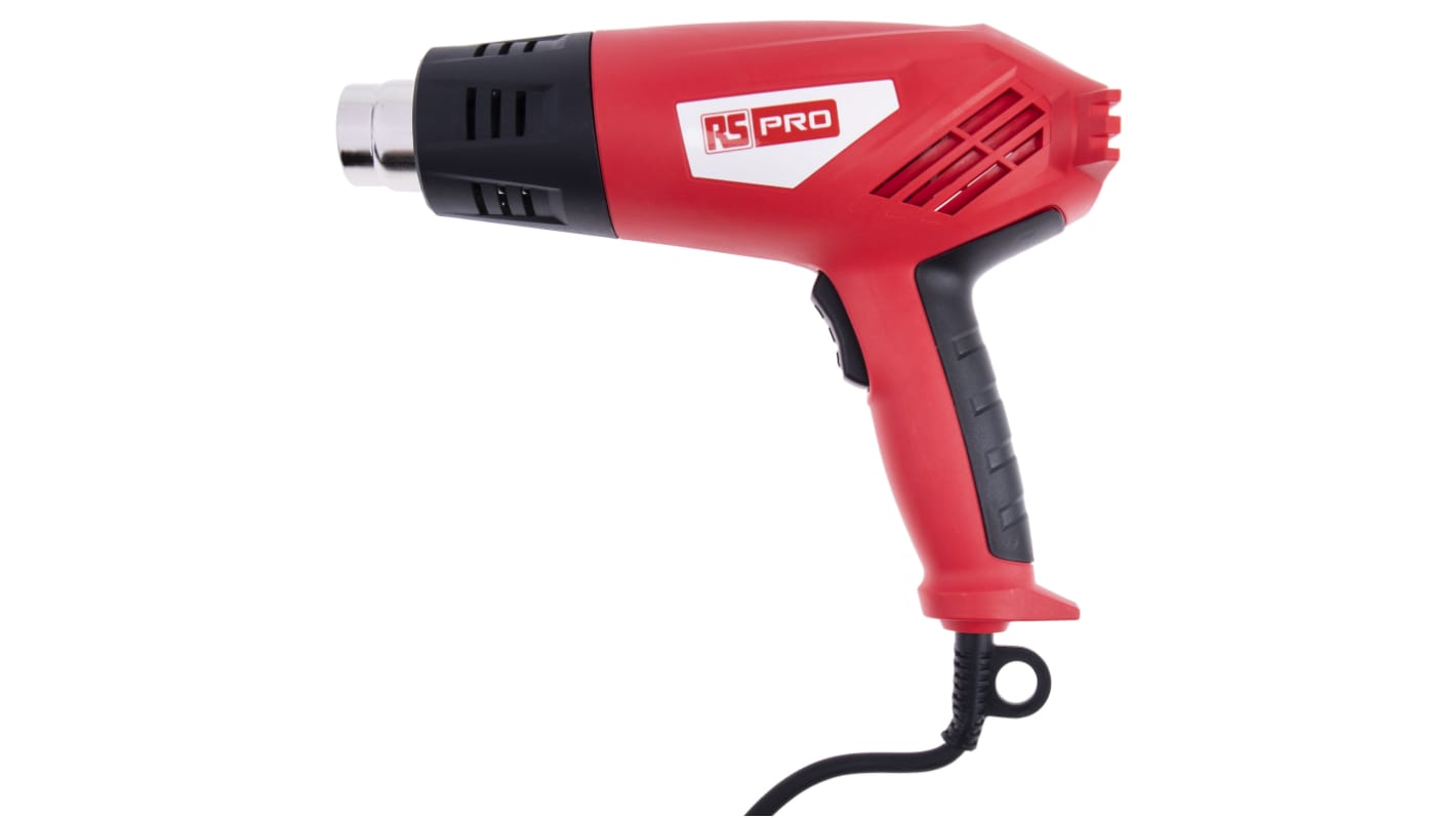 RS PRO EOT0201 550°C max Corded Heat Gun, Type C EuroPlug RS