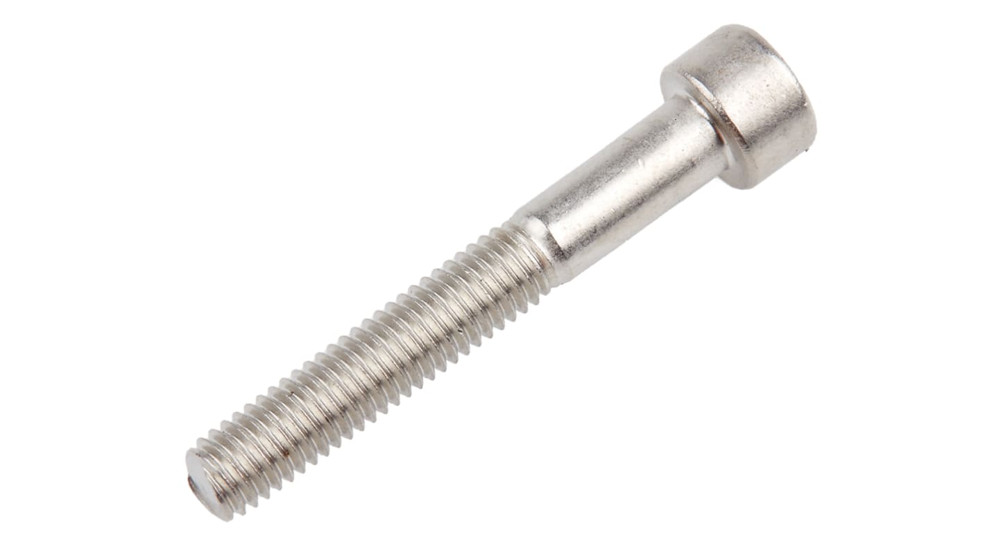 RS PRO Plain Stainless Steel Hex Socket Cap Screw, DIN 912, M5 x 35mm