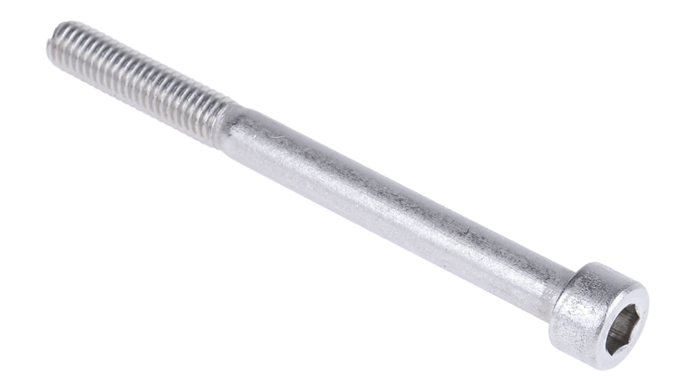 RS PRO Plain Stainless Steel Hex Socket Cap Screw, DIN 912, M6 x 70mm RS