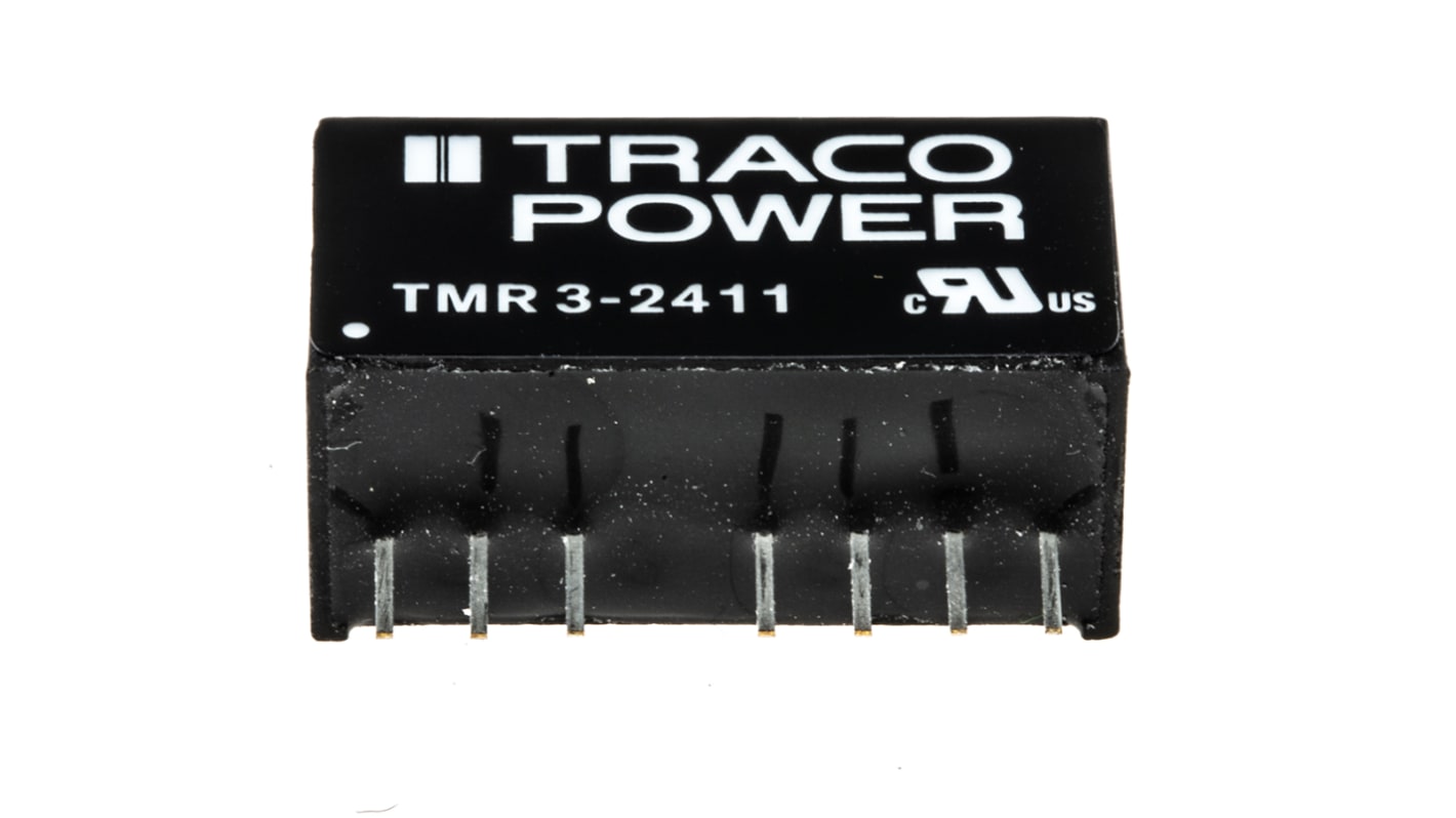 TRACOPOWER TMR 3 DC-DC Converter, 5V dc/ 600mA Output, 18 → 36 V dc Input, 3W, Through Hole, +85°C Max Temp