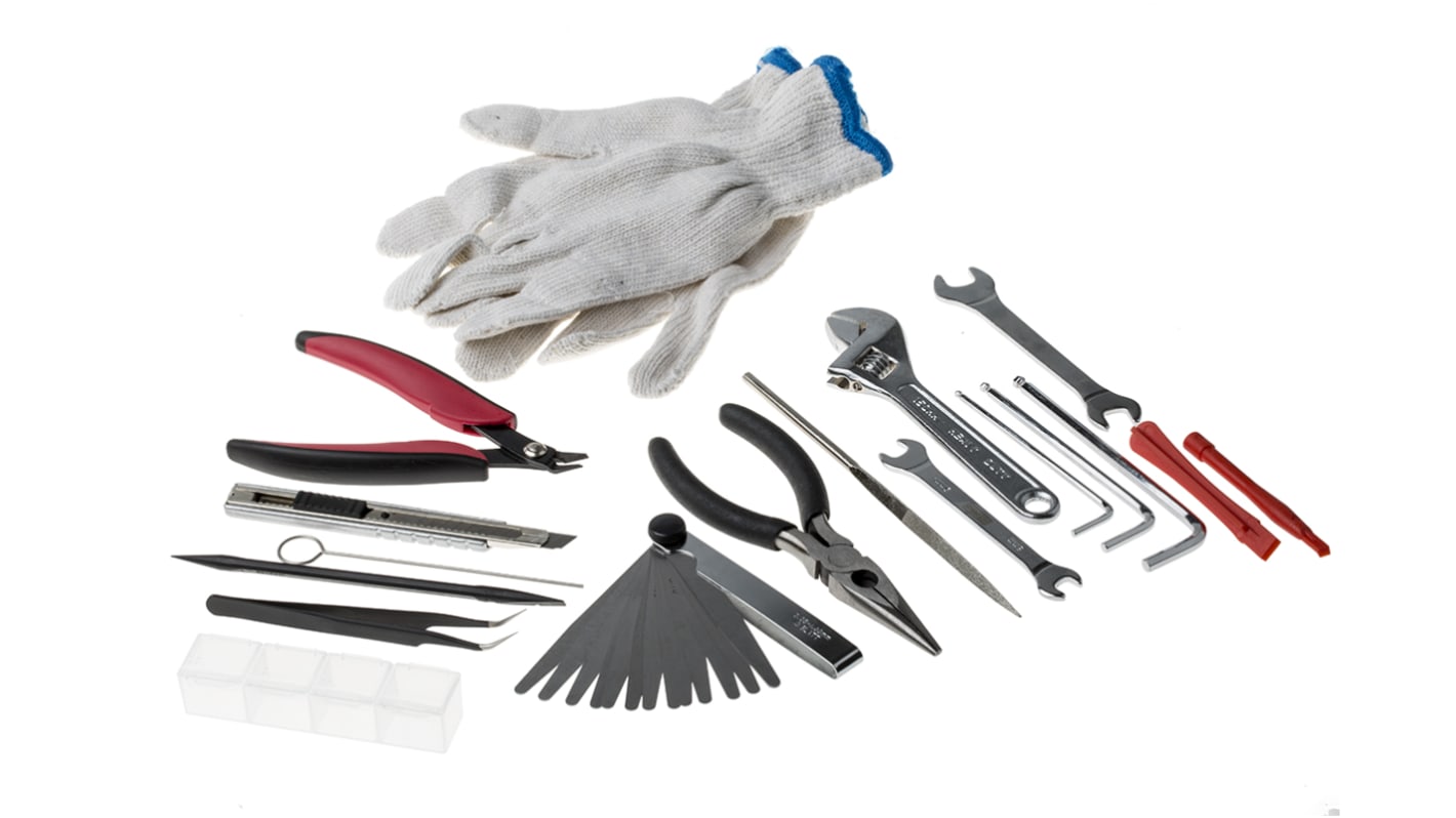 RS PRO 19 Piece 3D Printer Repair Tool Kit with Case RS