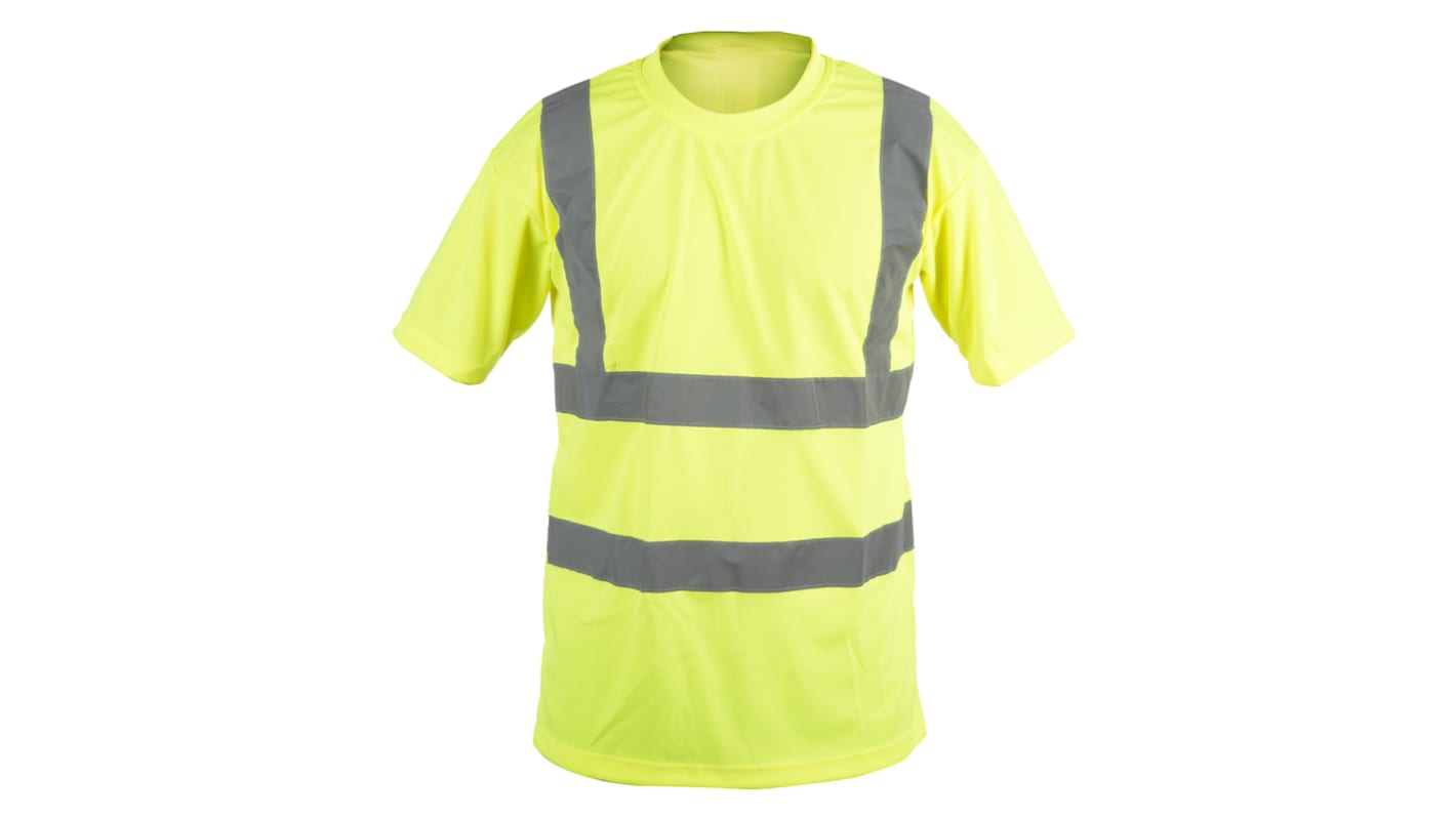 T-Shirt odblaskowy, Unisex, Żółty, Poliester, EN20471, XL, Krótki