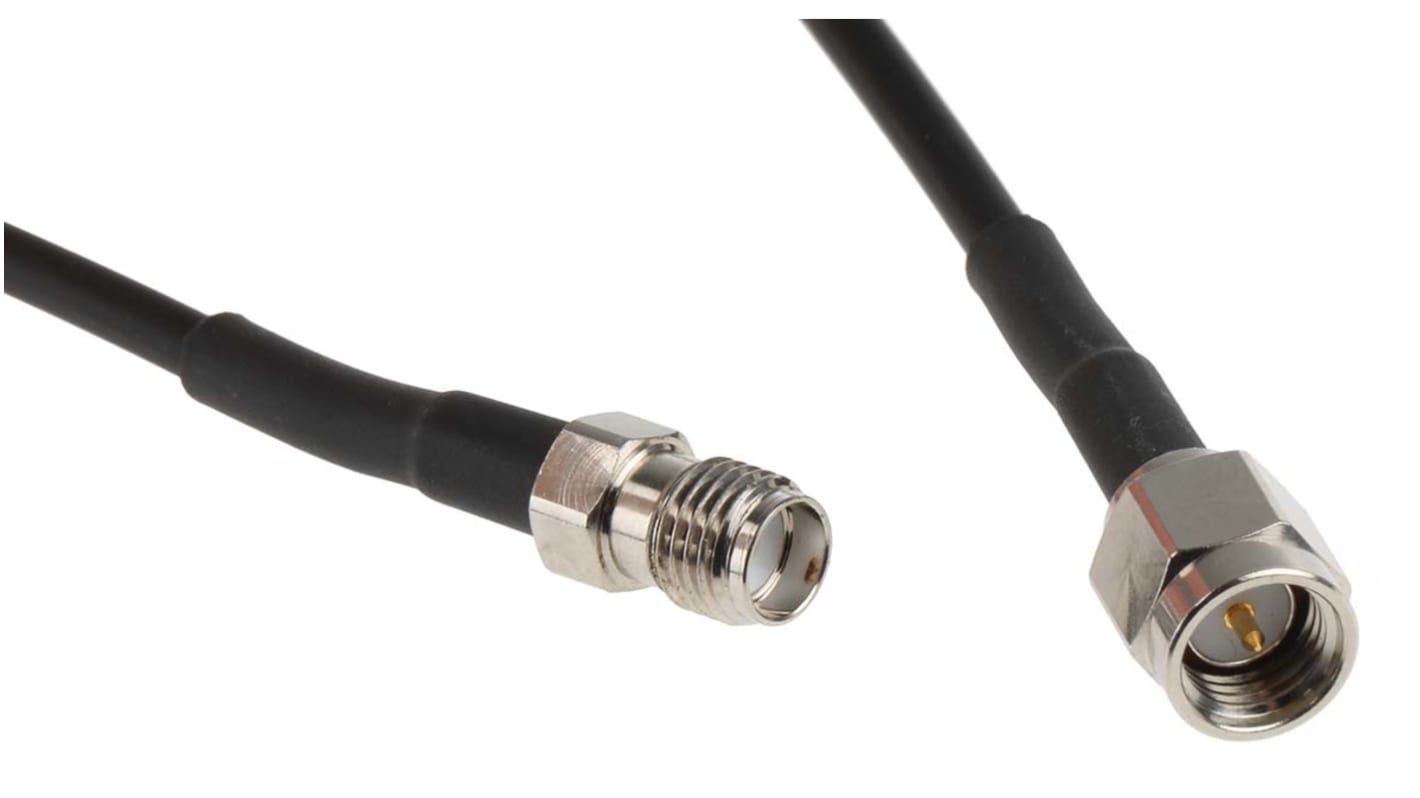 Siretta ASMA Series Male SMA to Female SMA Coaxial Cable, 5m, RF LLC100A Coaxial, Terminated