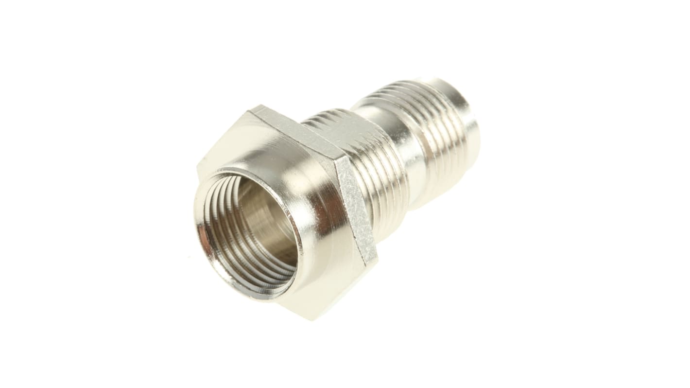 Conector coaxial Telegartner J01011A2223, Hembra, Recto, Impedancia 50Ω, Montaje en Panel, 0 to 11GHz +165°C -65°C,