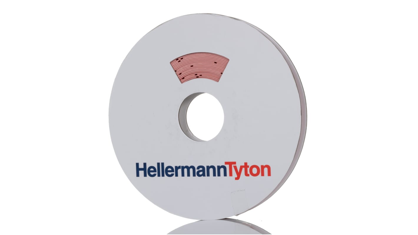 HellermannTyton TIPTAG Red Black Print Cable Labels, 100mm Width, 11mm Height, 120 Qty
