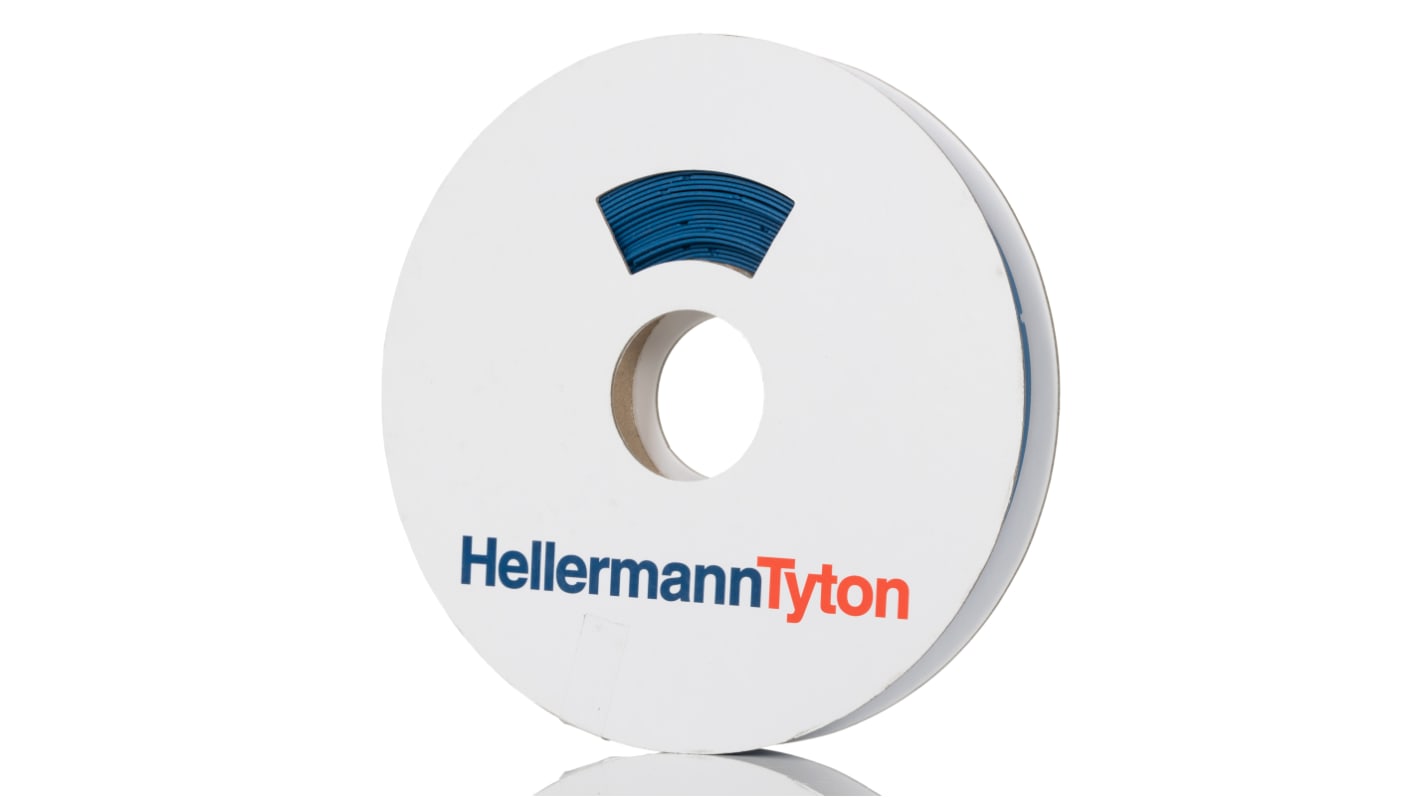 HellermannTyton TTAGMC Blue White Print Cable Labels, 100mm Width, 15mm Height, 120 Qty