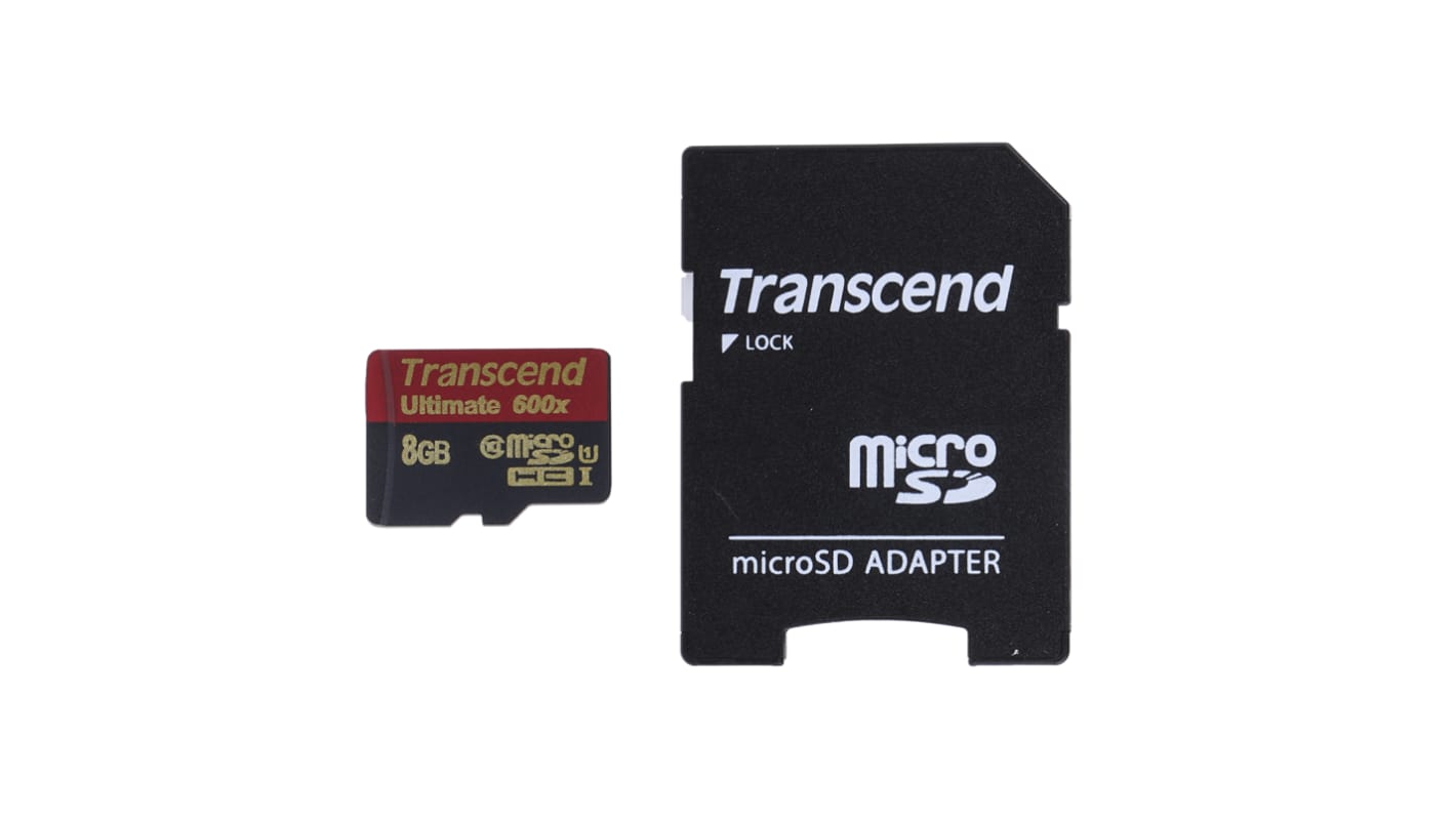 Transcend マイクロ SDMicroSDHC,容量：8 GB MLCTS8GUSDHC10U1