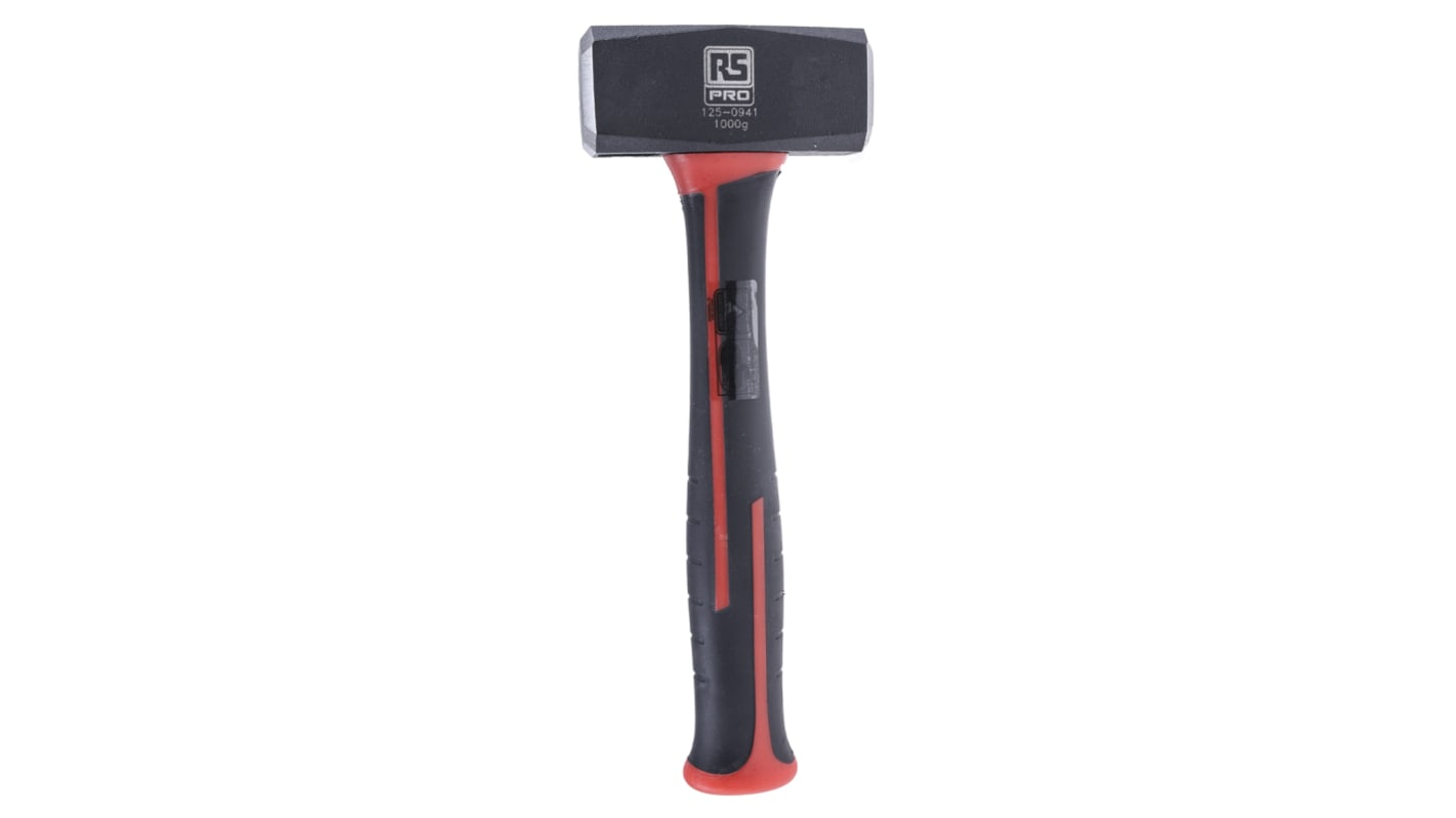 RS PRO Carbon Steel Lump Hammer with Fibreglass Handle, 1kg