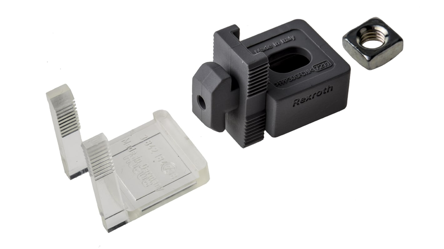 Bloque Variofix Bosch Rexroth 3842548832/3842184738 de PP, sistema MGE, para perfil de 30 mm, ranura de 8mm