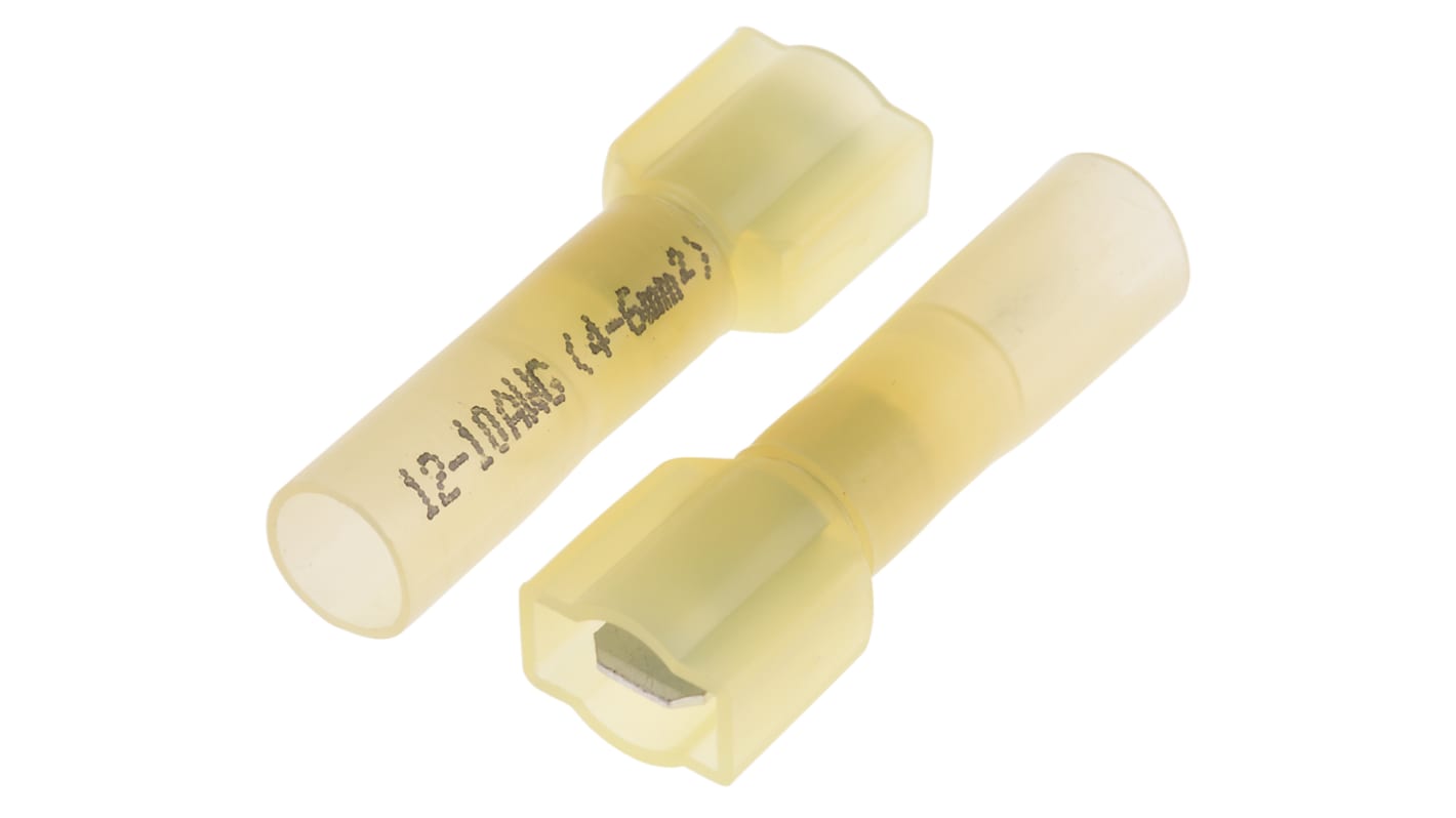 Capocorda a linguetta a crimpare RS PRO, 6.35 x 0.8mm, 4mm² - 6mm², Giallo Protetto