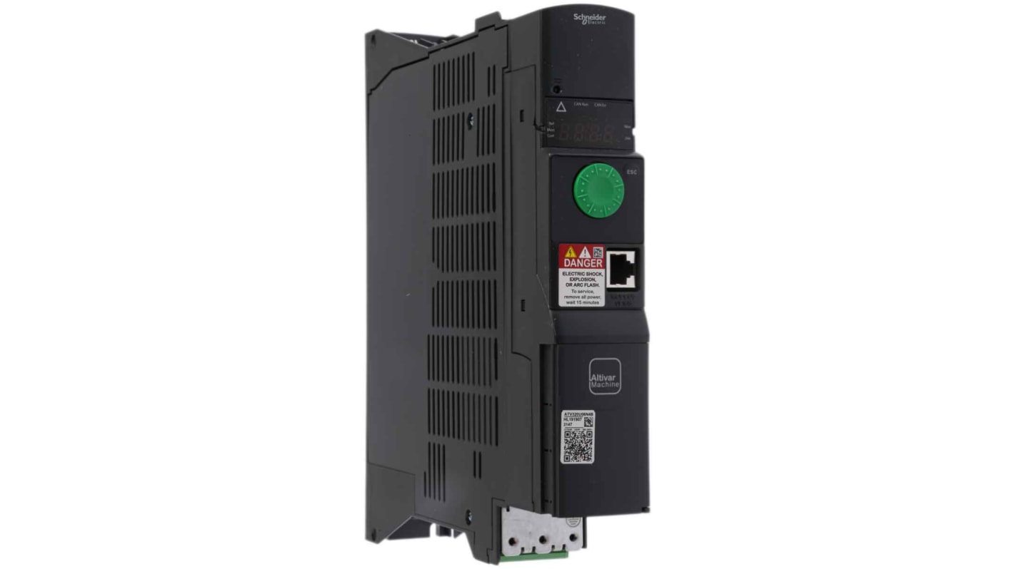 Schneider Electric Variable Speed Drive, 0.55 kW, 3 Phase, 400 V ac, 2.8 A, ATV320 Series