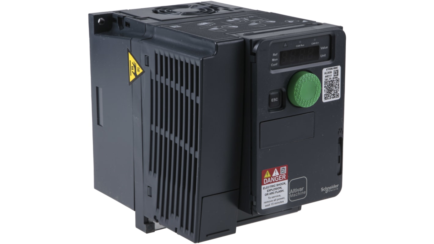 Schneider Electric Variable Speed Drive, 1.5 kW, 3 Phase, 400 V ac, 6.4 A, ATV32 Series