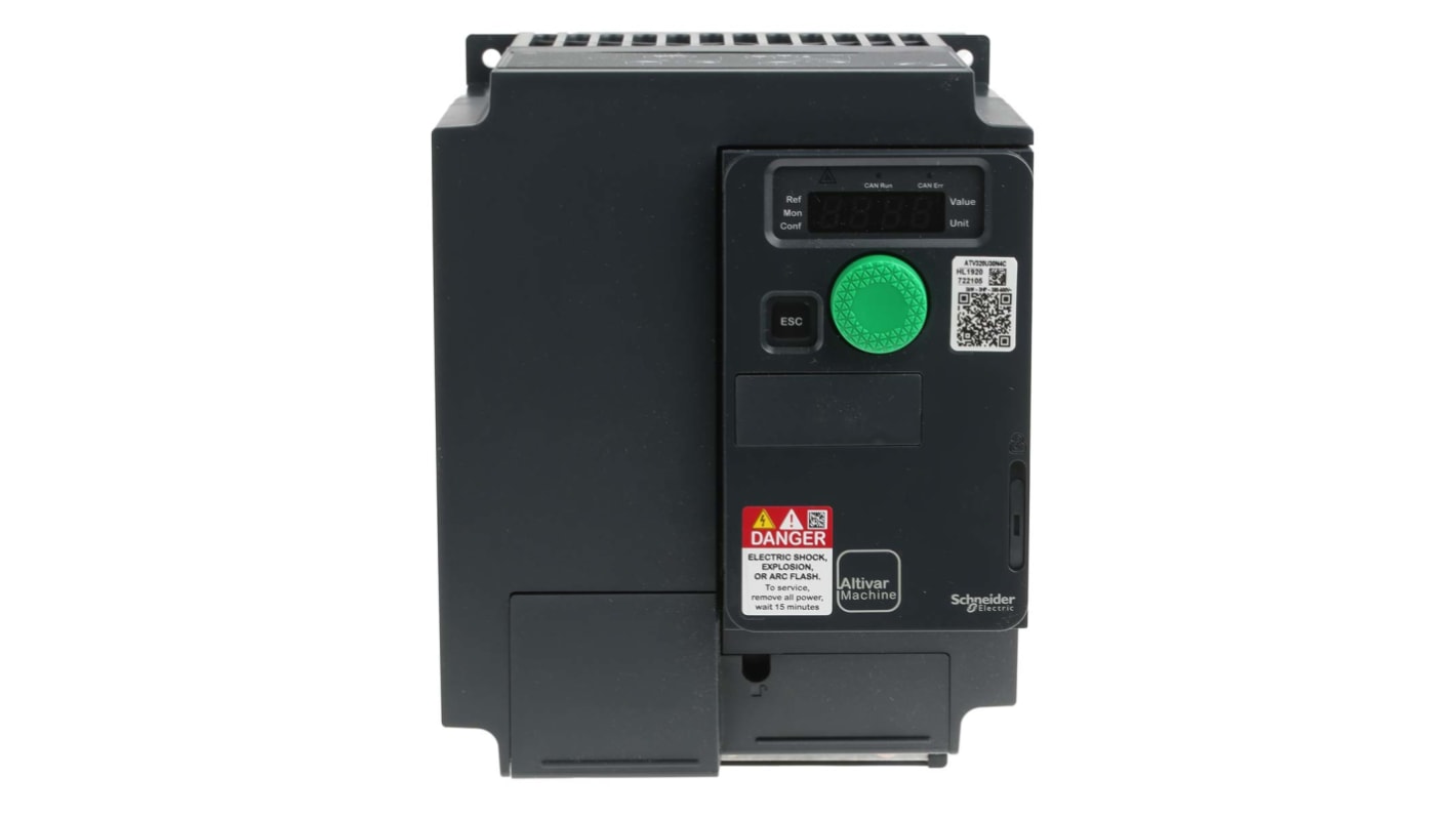 Schneider Electric ATV320, 3-Phasen Drehzahlgeregelter Antrieb 3 kW, 400 V ac / 11,1 A 0.1 → 599Hz für