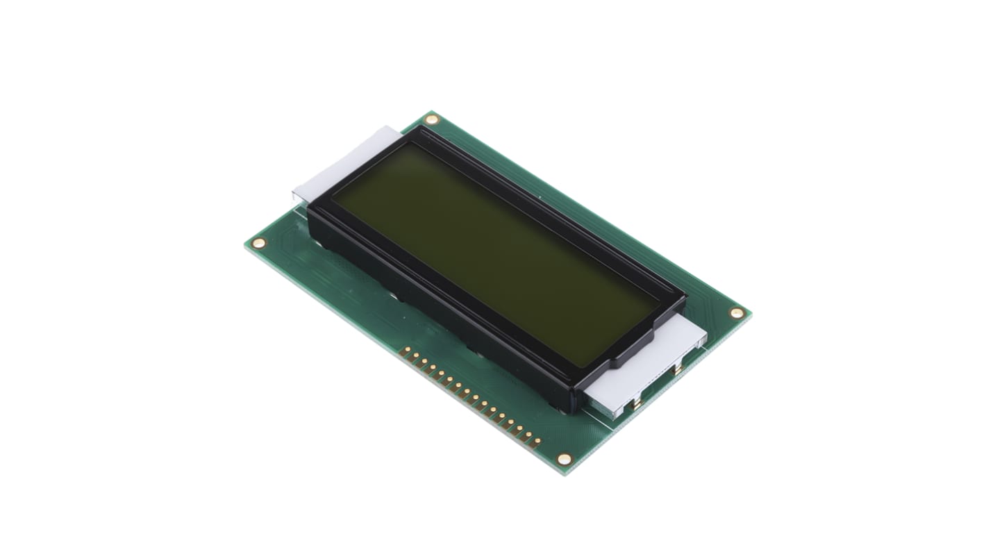 Alfanumerikus LCD kijelző, Alfanumerikus, LED háttérvilágítás, háttérszín: Sárga-zöld