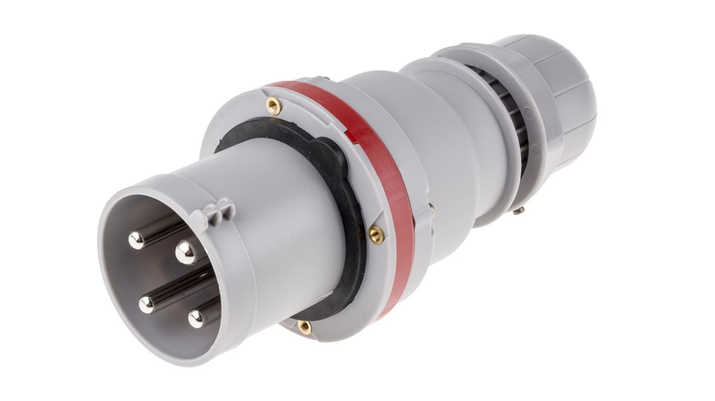 213.6336 | Scame IP44 Red Cable Mount 3P + E Industrial Power Plug ...