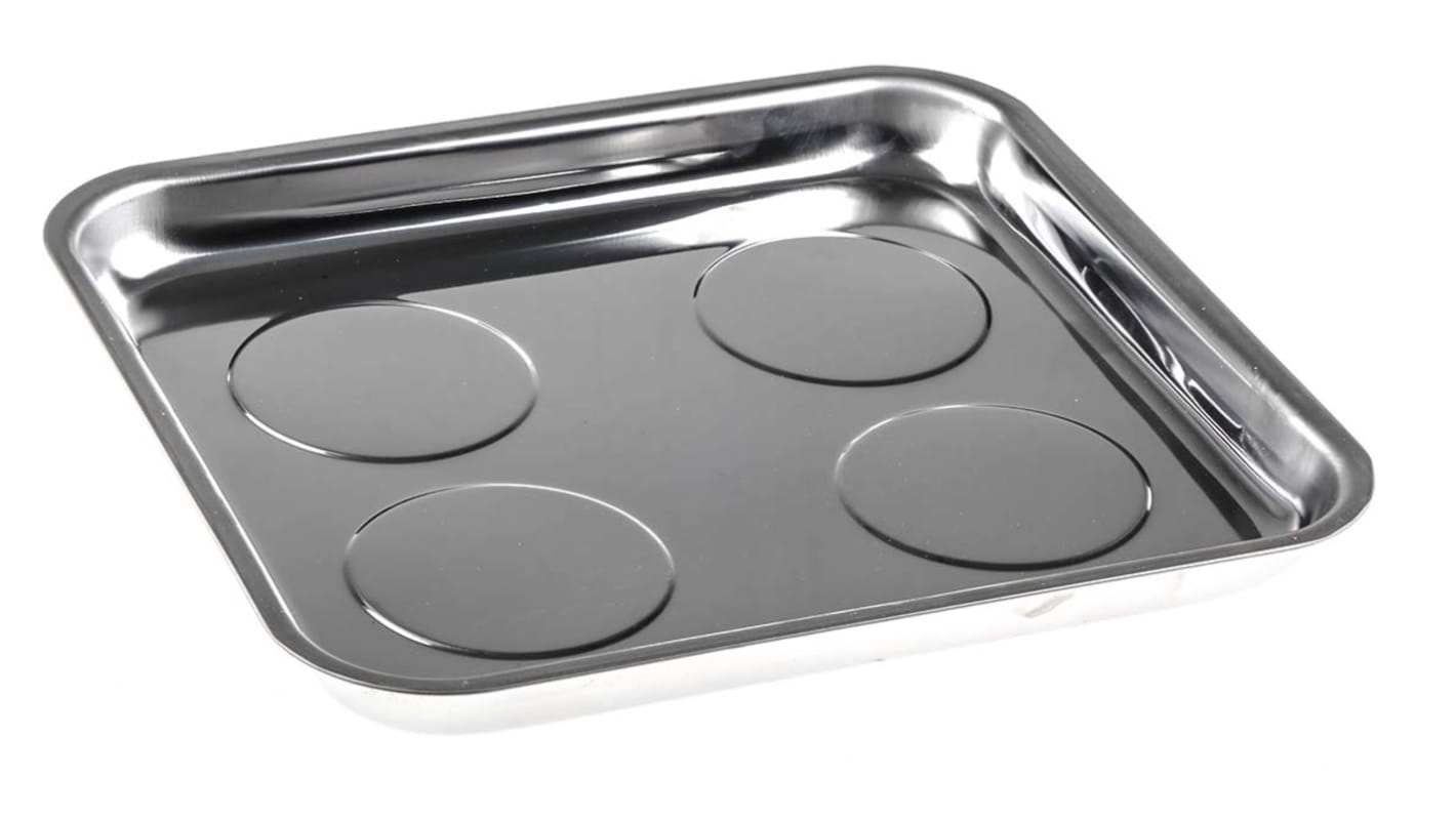 RS PRO Stainless Steel Tool Tray, inner Dimensions 330 x 250 x 30mm, W 330mm, L 250mm, H 30mm