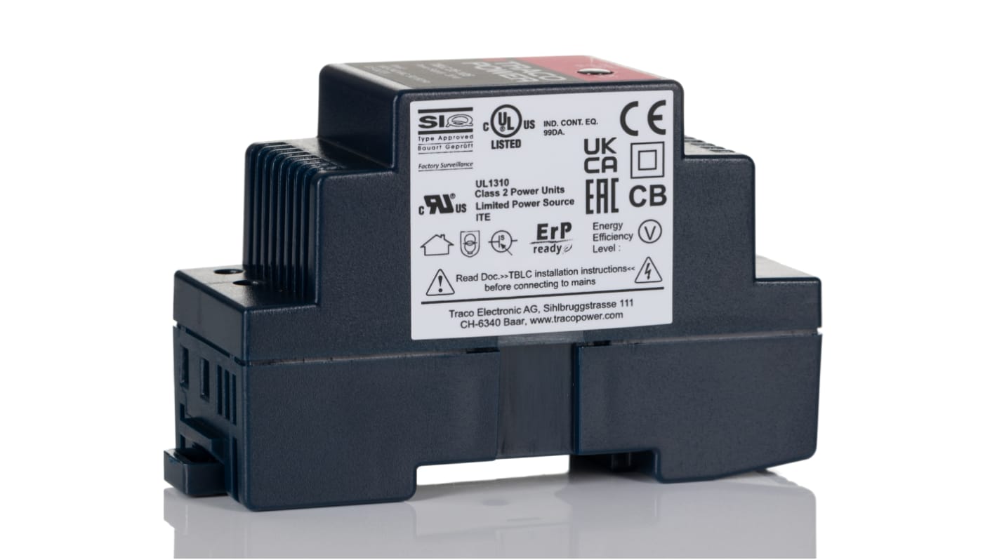 TRACOPOWER TBLC 25 DIN Rail Power Supply, 85 → 264V ac ac Input, 5V dc dc Output, 4A Output, 20W