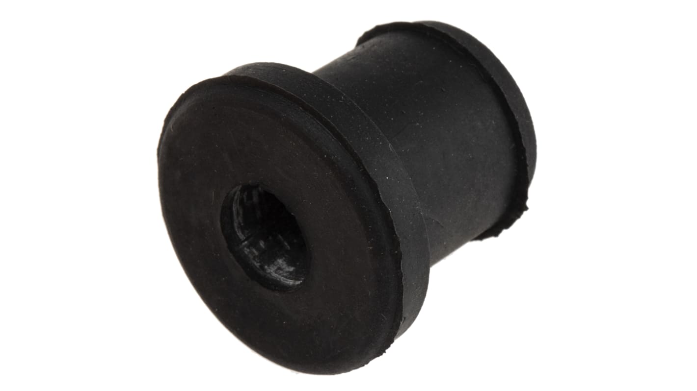 RS PRO Cylindrical M10 Anti Vibration Mount, Rubber Bush with 0 Compression Load