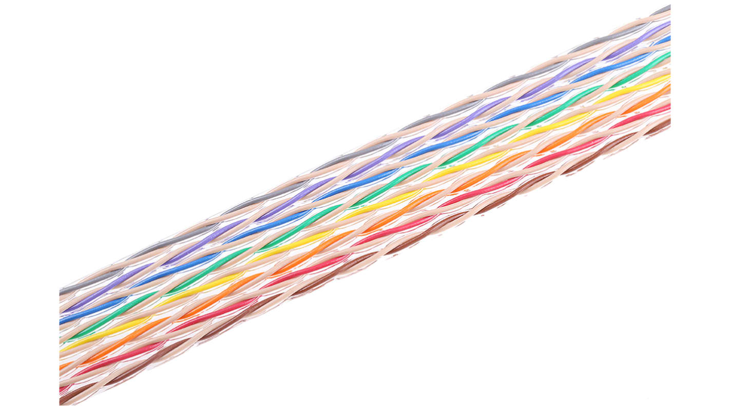 3M Twisted Ribbon Cable, 16-Way, 1.27mm Pitch, 30m Length