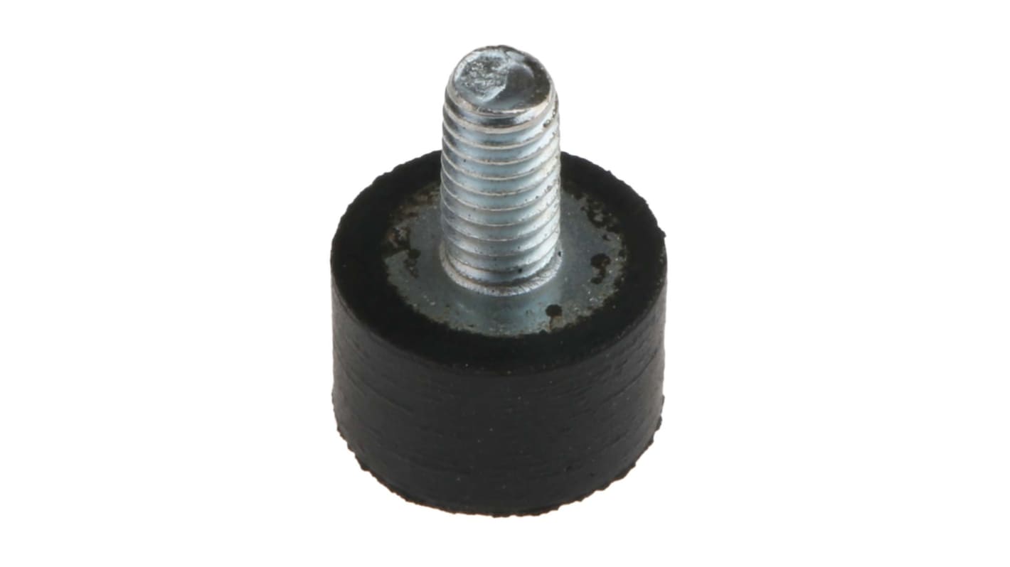 RS PRO M3 Anti Vibration Mount, Male Buffer Foot with 5.5kg Compression