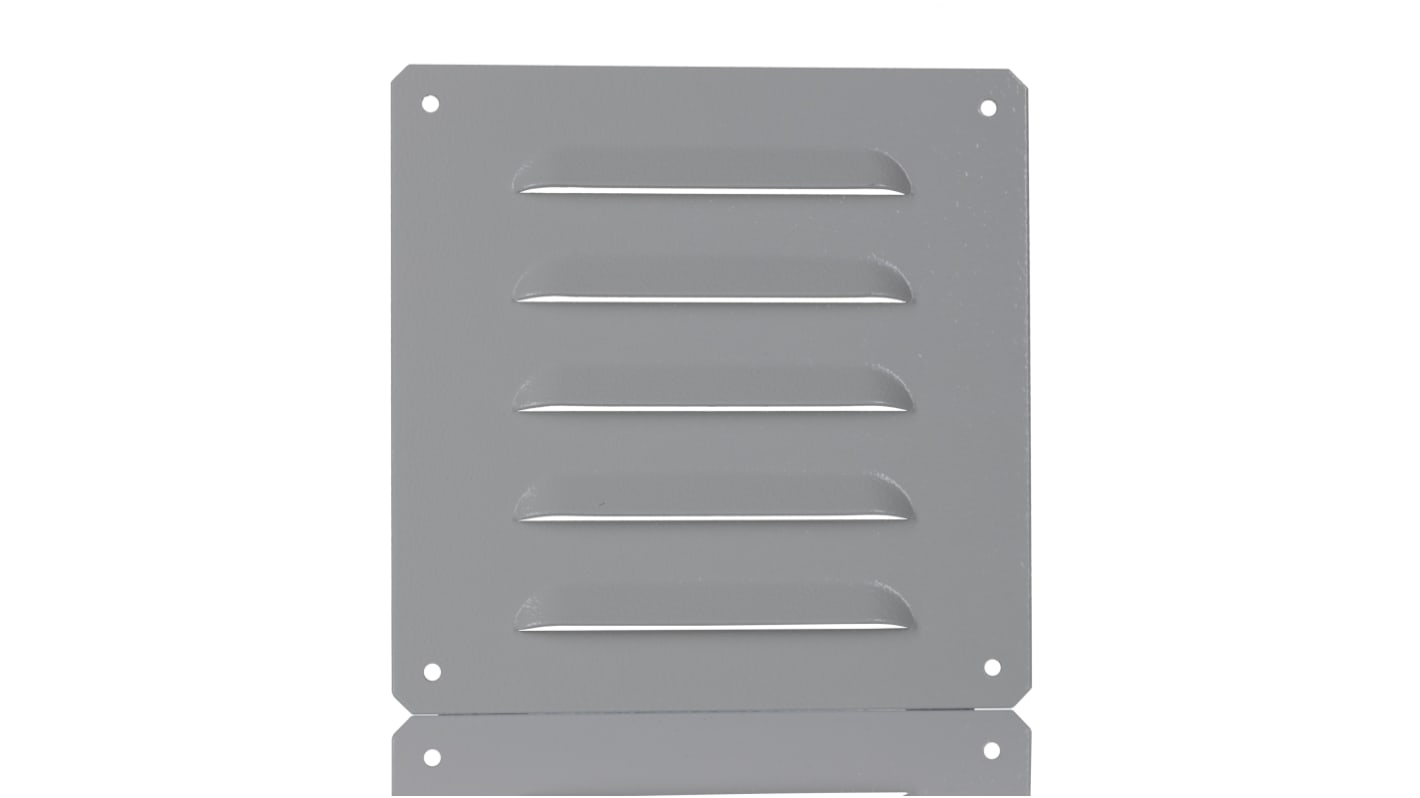 Rejilla de ventilación cuadrada Schneider Electric de Acerol Gris, 160 x 160mm