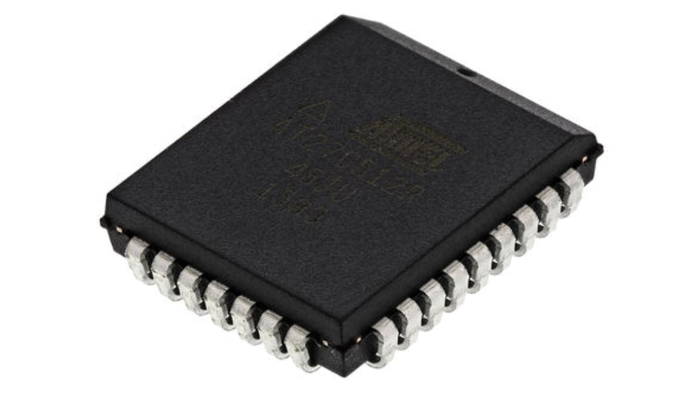 EPROM AT27C512R-45JU, 512kbit, 64K x 8 bits, 45ns, PLCC 32 pines