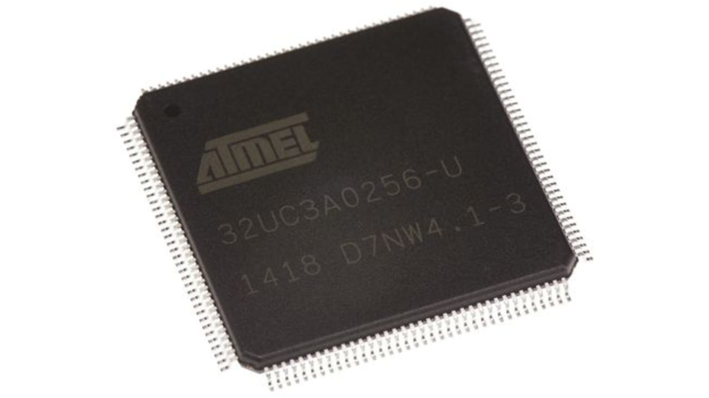 Microchip AT32UC3A0256-ALUT, 32bit AVR32 Microcontroller, AT32, 66MHz, 256 kB Flash, 144-Pin LQFP