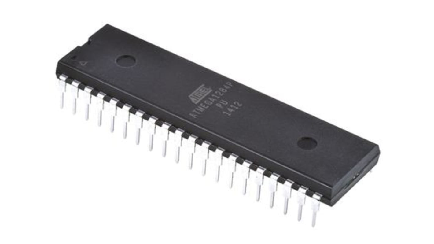 Microcontrôleur, 8bit, 16 Ko RAM, 128 Ko, 20MHz, , DIP 40, série ATmega