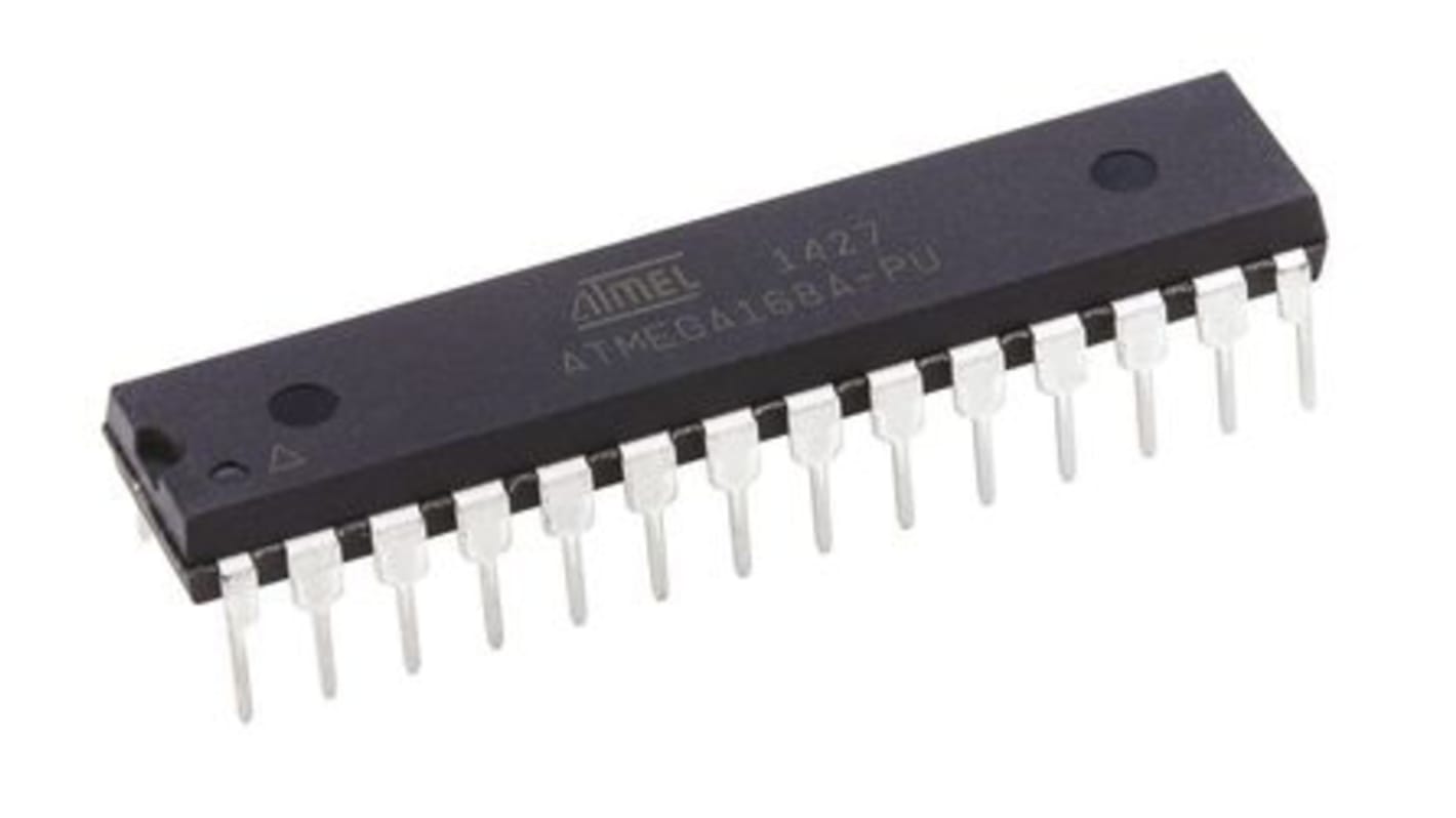 Microchip ATMEGA168A-PU, 8bit AVR Microcontroller, ATmega, 20MHz, 16 kB Flash, 28-Pin PDIP