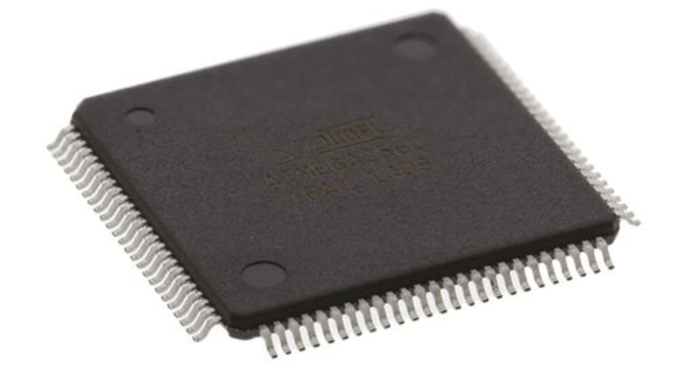 Microchip ATMEGA2560-16AU, 8bit AVR Microcontroller, ATmega, 16MHz, 256 kB Flash, 100-Pin TQFP