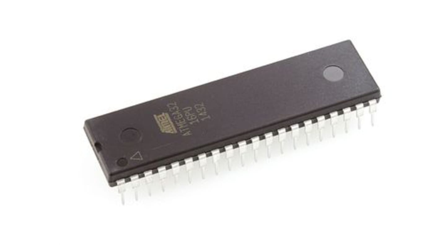 Microcontrôleur, 8bit, 2 Ko RAM, 32 Ko, 16MHz, , DIP 40, série ATmega