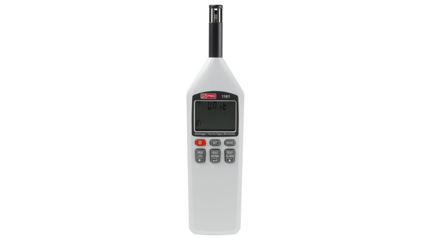 RS PRO Handheld Hygrometer, ±3 %RH Accuracy, +100 °C, +212 °F Max, 100%RH Max