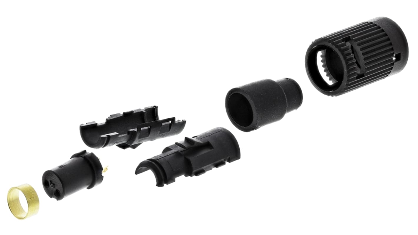 9909720202 binder Circular Connector, 2 Contacts, Cable Mount