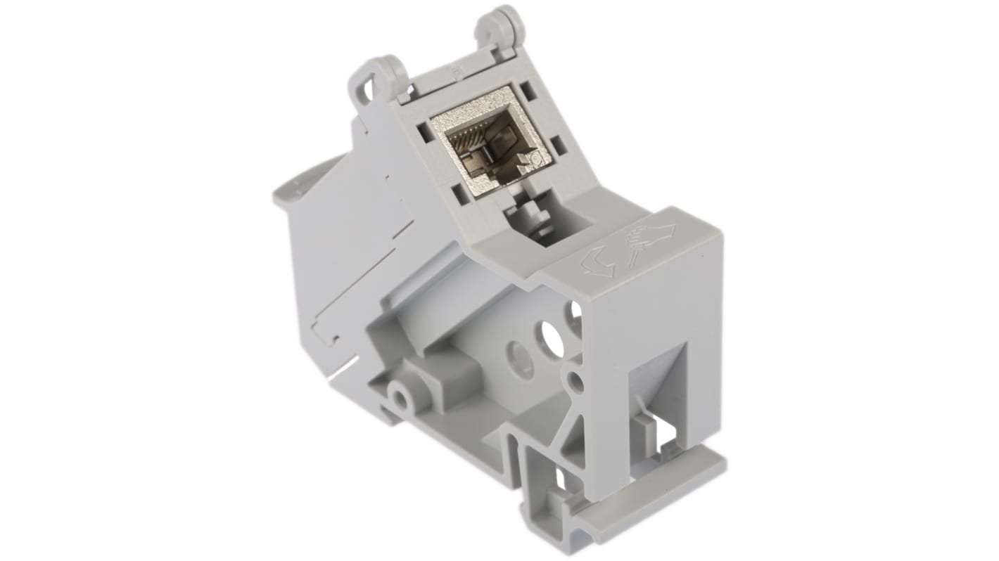 Adapter szyny DIN RJ45, CUC-PP-D1PGY/R4GC8, Cat6, RJ45, 2 porty