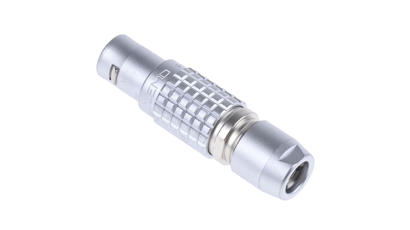 Lemo Circular Connector, 6 Contacts, Cable Mount, Plug, Male, IP50, 1B Series