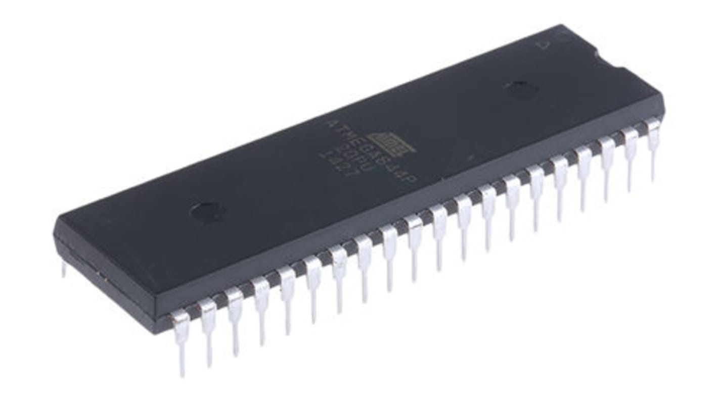 Microchip ATMEGA644P-20PU, 8bit AVR Microcontroller, ATmega, 20MHz, 64 kB Flash, 40-Pin PDIP