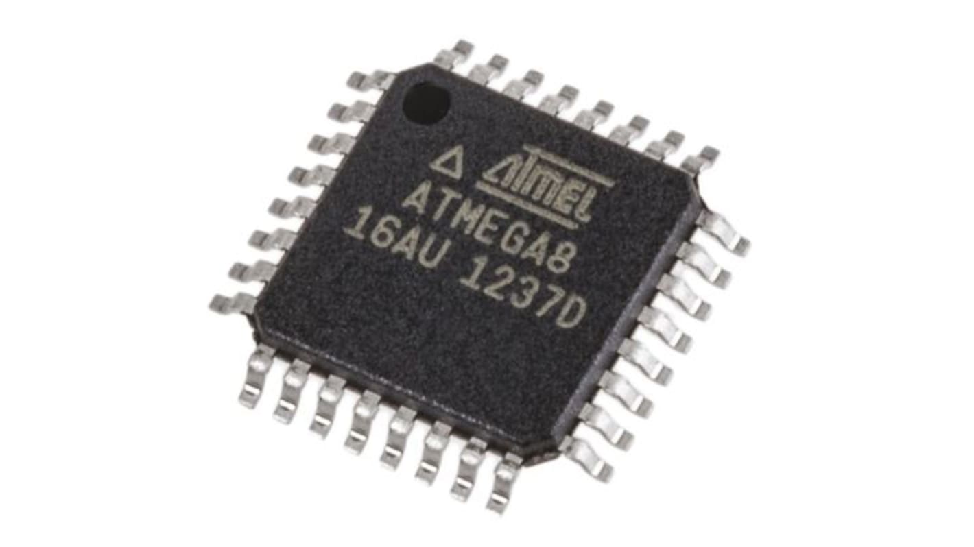 Microchip ATMEGA8-16AU, 8bit AVR Microcontroller, ATmega, 16MHz, 8 kB Flash, 32-Pin TQFP